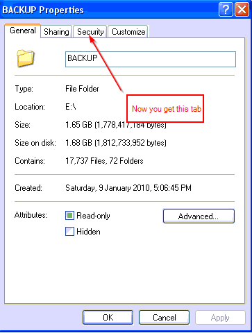Simple File Sharing XP